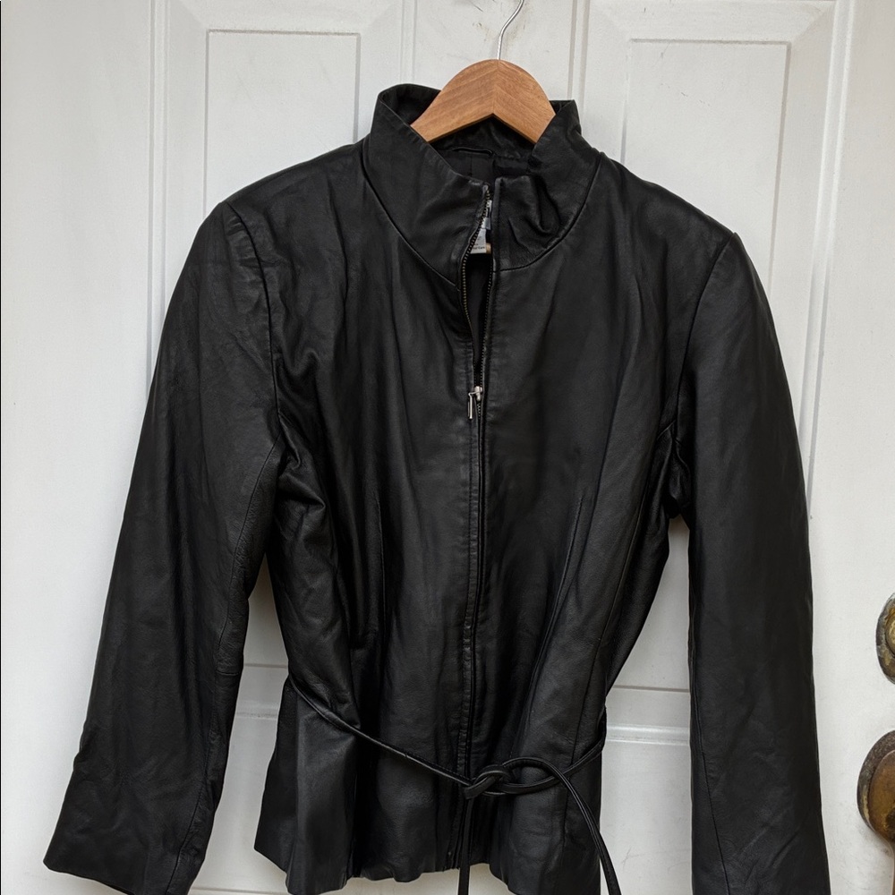 Bagatelle Women's Black Leather Vintage Jacket 80’s